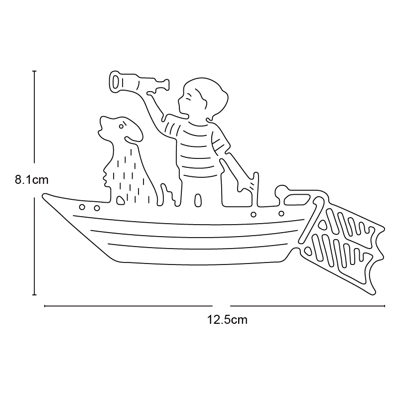 

Metal Die Cut Stencils boy use telescope for DIY Scrapbooking Album Decor Embossing Hand-on Paper Cards Craft Cutting Dies