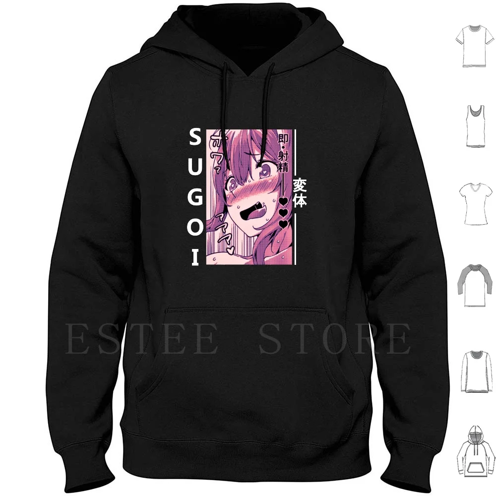 Sugoi-толстовка с длинным рукавом в стиле аниме манга Waifu Tsundere Ecchi Yandere Kawaii Weeaboo для