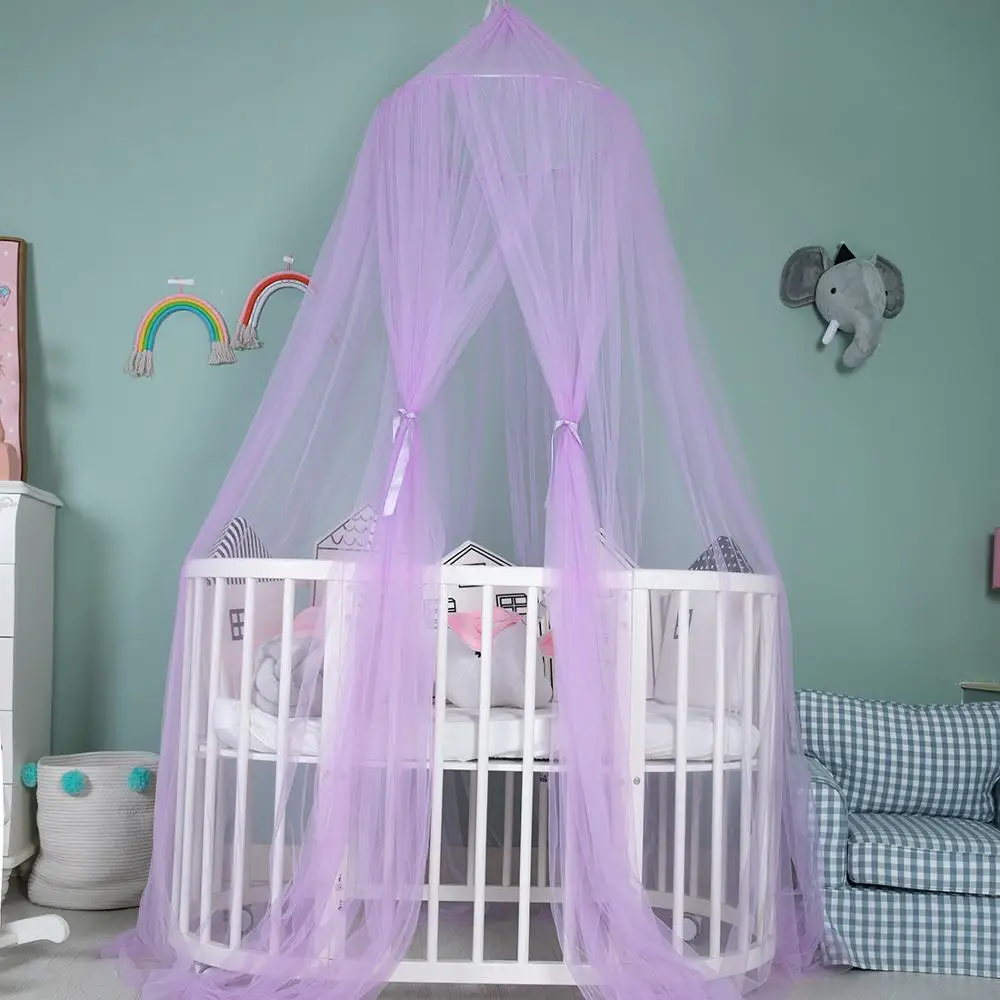 Детское постельное белье романтичная круглая москитная сетка подвесная