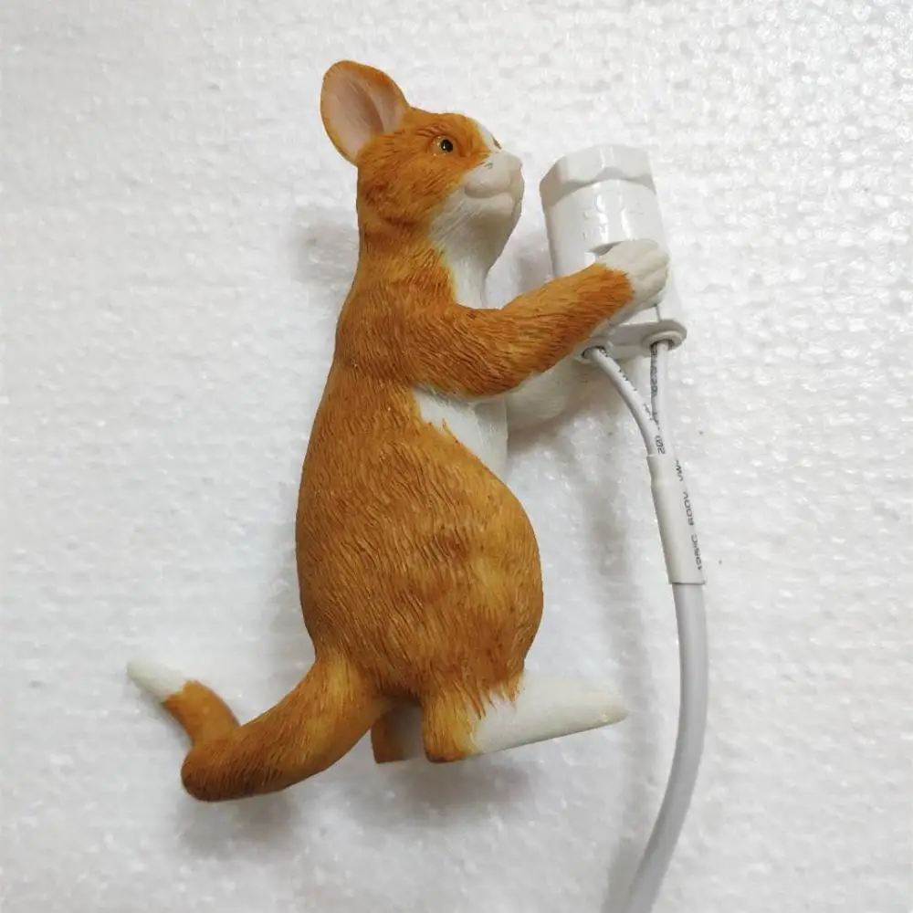 Скандинавские животные настольная лампа детская спальня Смола Кот Светильник