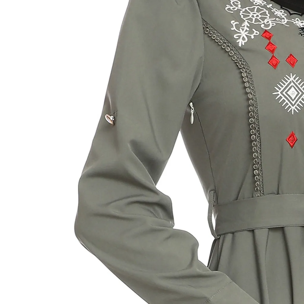 Свободные мусульманские платья женское платье с цветочным принтом кафтан абайя