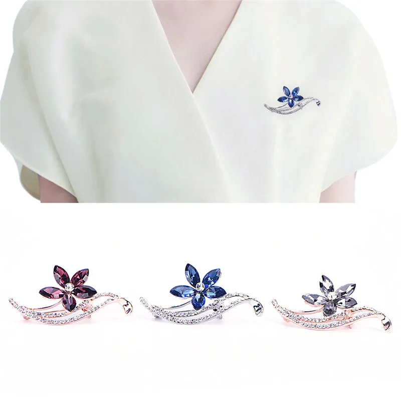 3 цвета на выбор простой дизайн модные ювелирные изделия стразы броши в виде