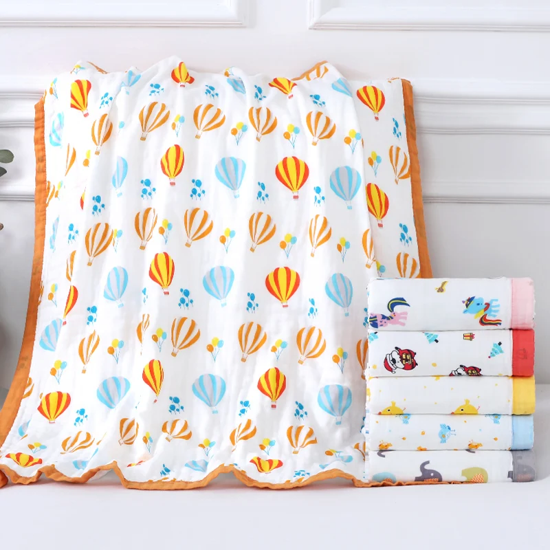 Детские одеяла для пеленания и 6 слойный муслиновый хлопок детское спальное