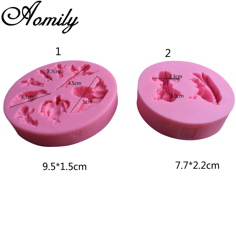 Aomily 2 стиля 3D Ангел Fondant (сахарная) силиконовая форма для свеч инструмент поделок