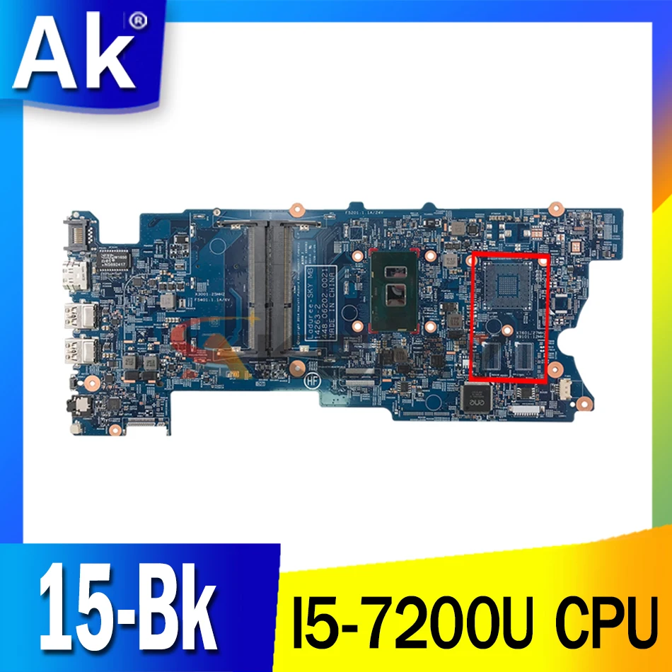 

Материнская плата для ноутбука HP X360 15-BK с SR2ZU i5-7200u 863887-601 863887-001 448.06202.0021 MB 100% протестирована