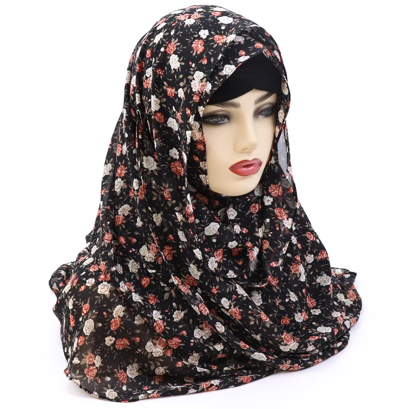 

New Printed Seersucker Female Headscarf Wholesale Head Accessories Hair Scarf Hijab Women Head Shawl Muslim