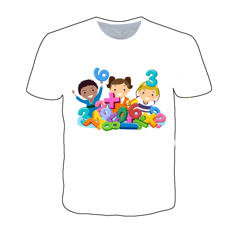 

Family Matching T-shirts Mother and Daughter Son Tshirt Boys Girls Clothes Study ABC Letter T Shirts Family Look Outfits White