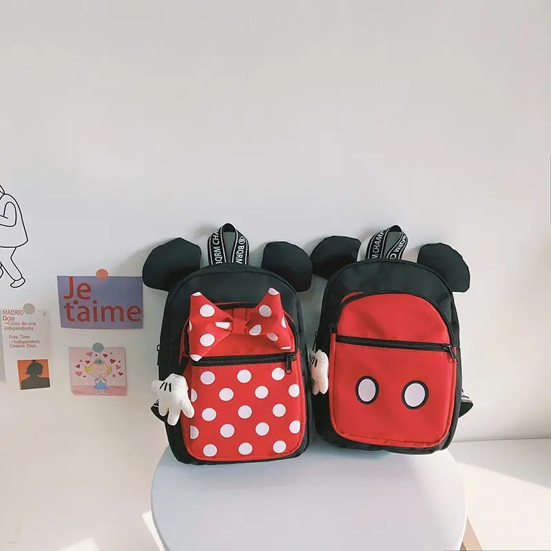 

Школьные ранцы для начальной школы Disney, милый детский рюкзак с рисунком Микки Мауса для девочек, удобный дорожный ранец
