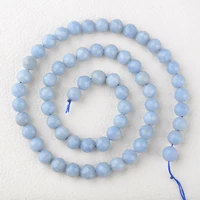 blue angelite 6 5mm round faceted beads angel stone blue 15 5 strand
