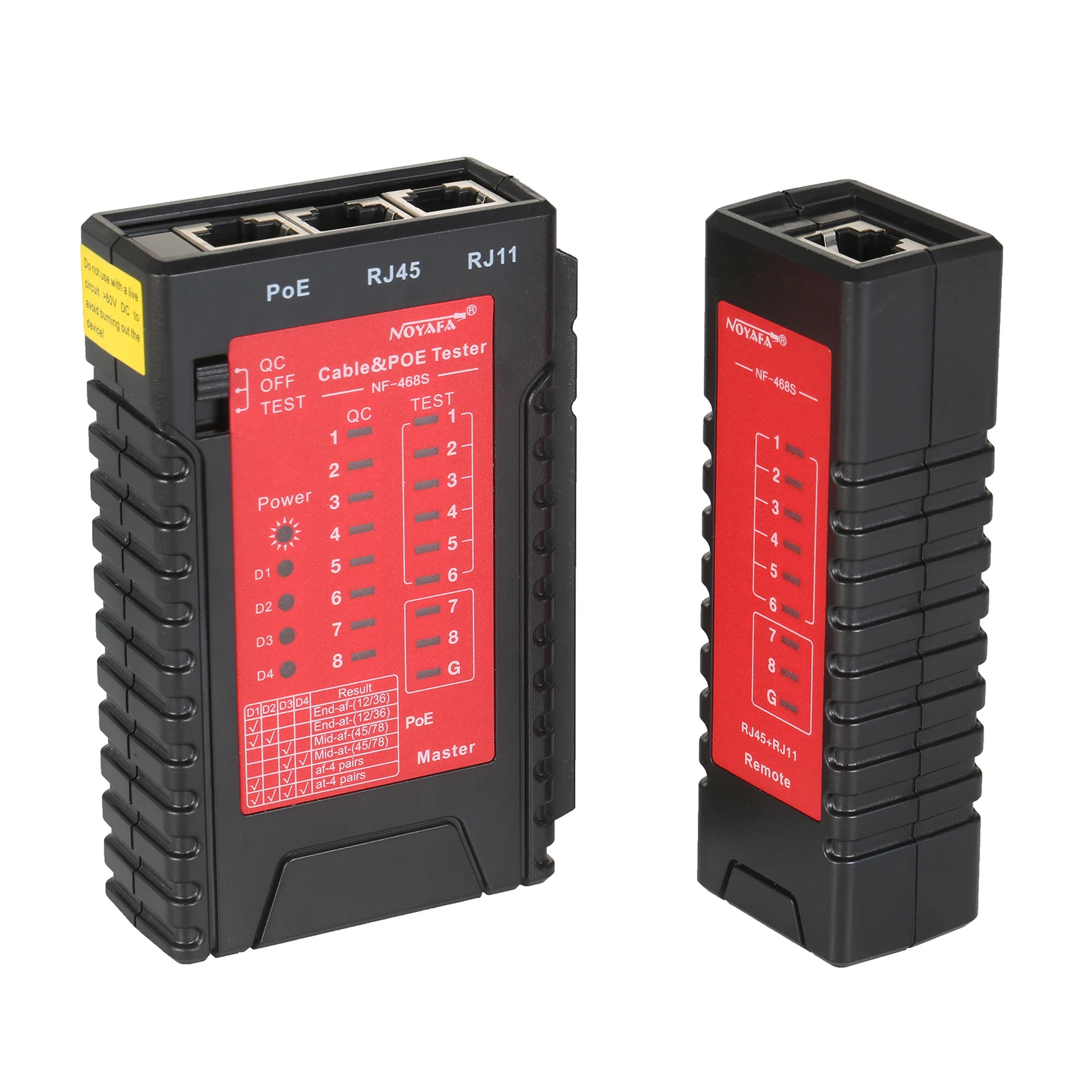 Сетевой Кабельный тестер NOYAFA RJ45 RJ11 и PoE линейный Lan Ethernet кабеля для Cat5/5e/6/6a(UTP/STP)