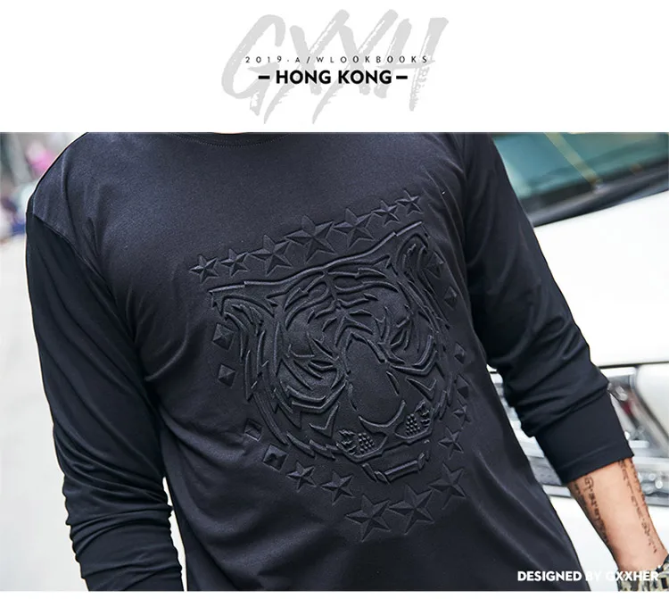 Осень, 5XL, 6XL, 7XL размера плюс, GXXH, брендовая Футболка с принтом, Мужская забавная футболка с круглым вырезом, уличная Мужская одежда, больше размера, d, Мужская футболка