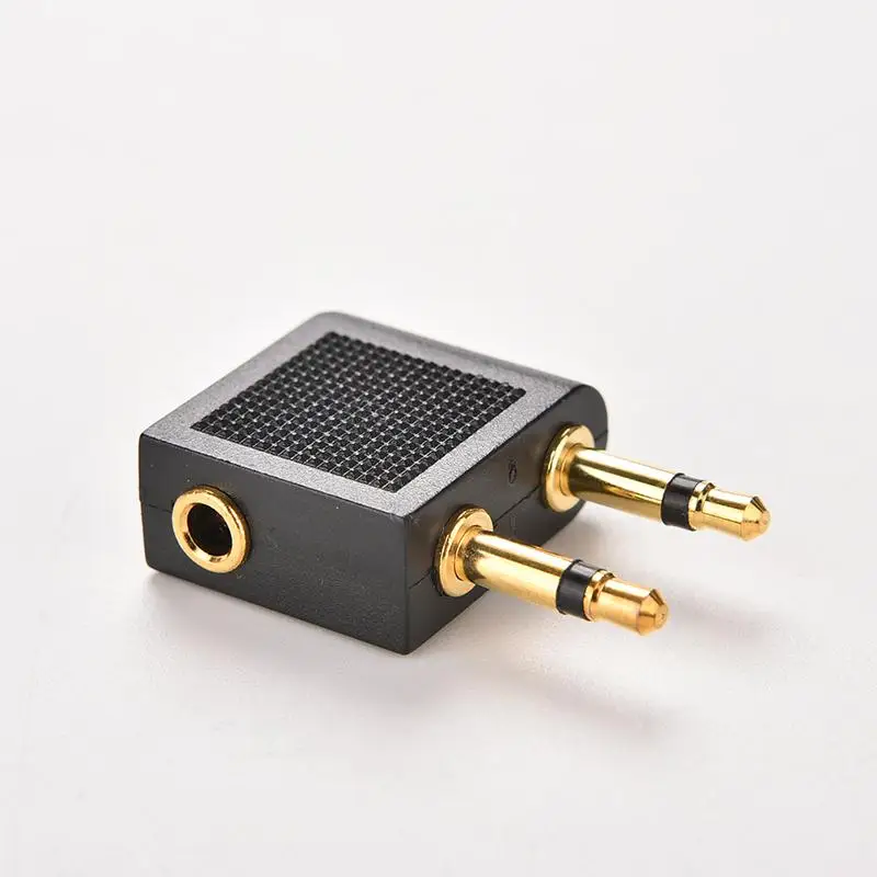 

1PCS 3.5mm Airline Airplane Earphone Headphone Headset Jack Audio Connector Plug Adapter For Airplane Travel Headphone Earphone