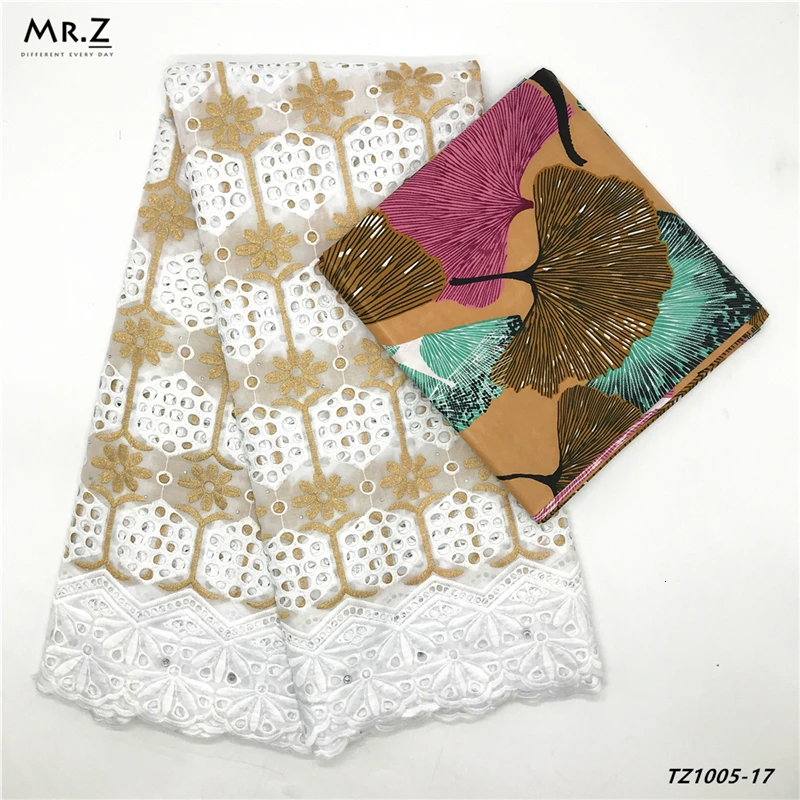 Mr.Z 2019 Latest Swiss Voile Lace Cloth Material Embroidery High Quality African 100% Cotton Printed Real Dutch Wax Fabric |