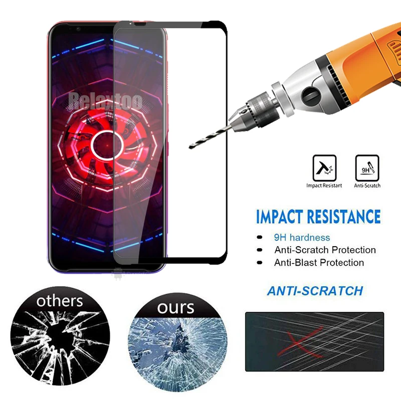 Закаленное стекло с полным покрытием для ZTE Nubia Red Magic 3 защитная пленка экрана Magic3