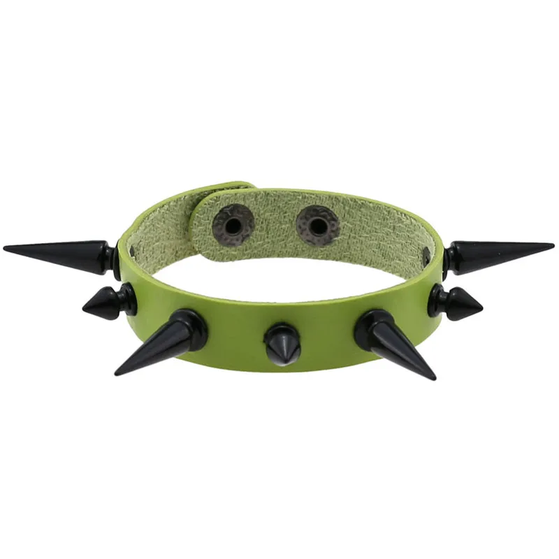 Новинка женский и мужской браслет в стиле панк из готической искусственной кожи