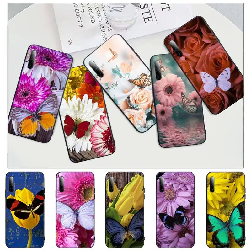 

Flowers and butterflies pattern Phone Case For iphone 12 11 13 7 8 6 s plus x xs xr pro max mini shell