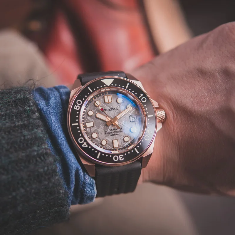 Роскошные мужские часы для дайвинга бронзовые Мужские автоматические 300 м