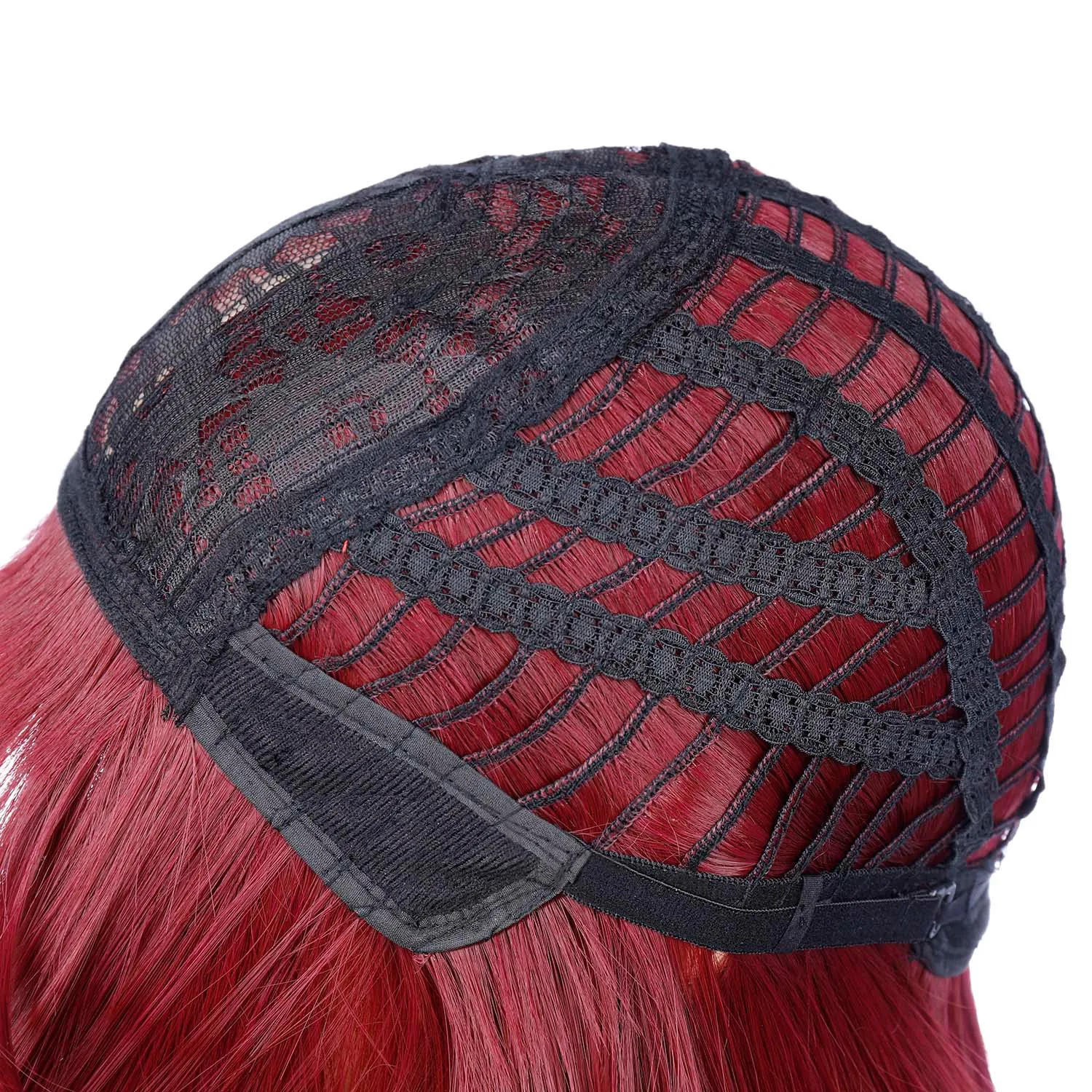 

Wine Red Wig Body Long Straight Synthetic Hair Wigs Women Long Synthetic Wigs With Band Brazilian Remy Party Wig#g30