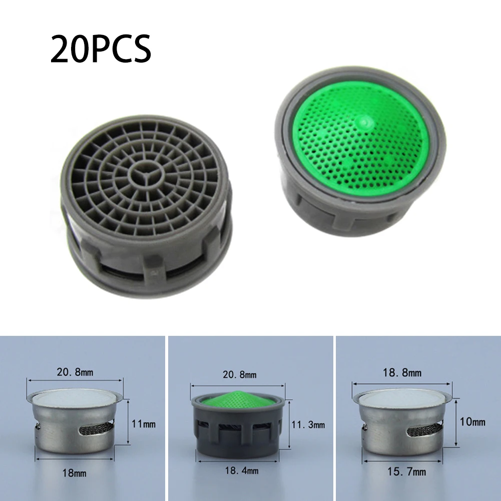

20 Pcs Water Saving Adapter Bubbler Inner Core Faucet Splash Head Faucet Accessories Female Thread Nozzle Filter Replacement