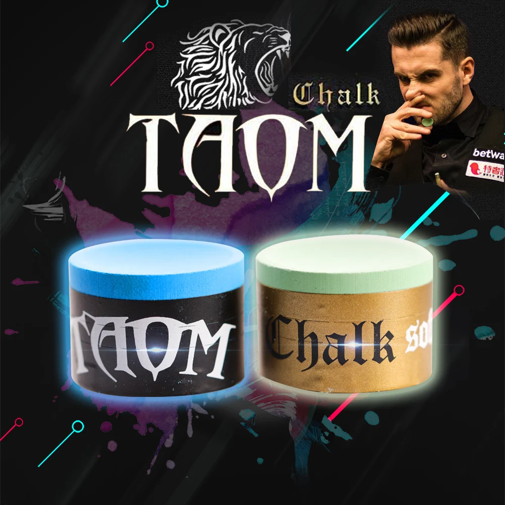 

Original TAOM Chalk Round Blue Green Colors Billiard Chalk Pool Chalk Billiard Accessories Snooker Chalk Professional Cue Chalk