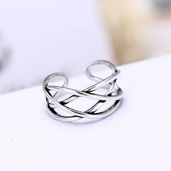 

925 Sterling Silver Rings for Women Jewelry Fashion Open Adjustable Finger Ring Free Shipping