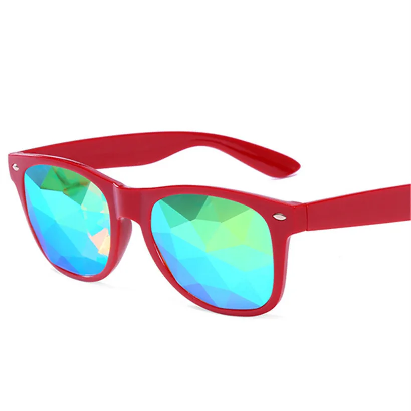 YOOSKE тренд калейдоскоп Glasse для женщин и мужчин Rave фестиваль солнцезащитные очки Косплей вечерние голографические солнцезащитные очки