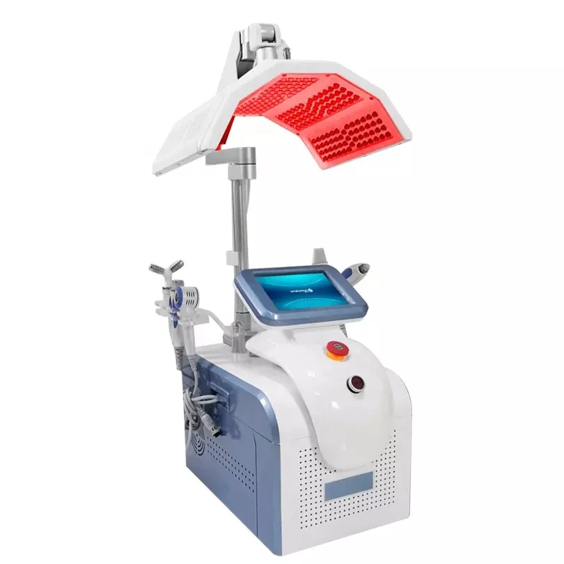 

2021 Hot Sale Portable 6 in 1 Spray Gun BIO RF Cool Hammer Skin Scrubber and PDT Therapy Machine