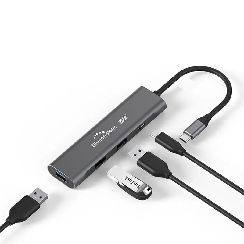USB 3.0 4K VGA RJ45 адаптер для разветвителя с 3 портами|USB-хабы| |