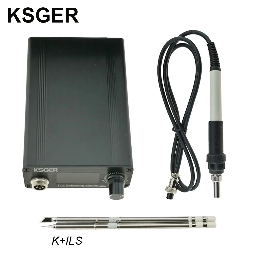 KSGER T12 паяльная станция AC/DC T12 железные наконечники STM32 OLED V2.0 Электрический контроллер алюминиевый сплав DIY наборы сварочные инструменты 907 - Цвет: Set 2