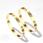 Женский браслет XUANHUA из нержавеющей стали, браслет из розового золота с кристаллами в богемном стиле, бижутерия