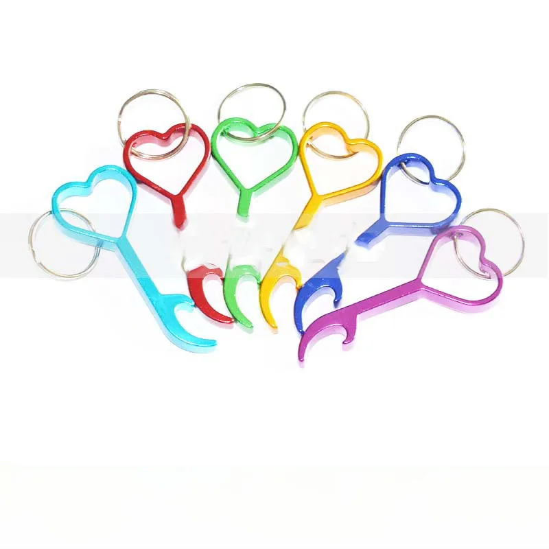 

Love Heart Shaped Bottle Wine Beer Opener Keyring, Key Chain, Outdoor EDC Multi Tool, Can Customize Logo, 100Pcs