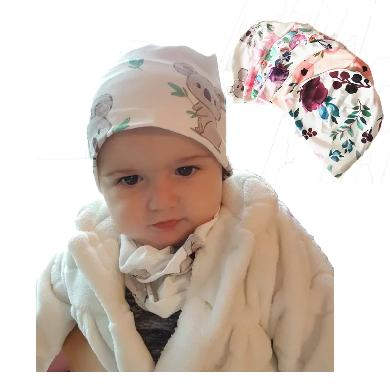 2019 детская хлопковая шапка с принтом осенне зимний детский шарф комплекты