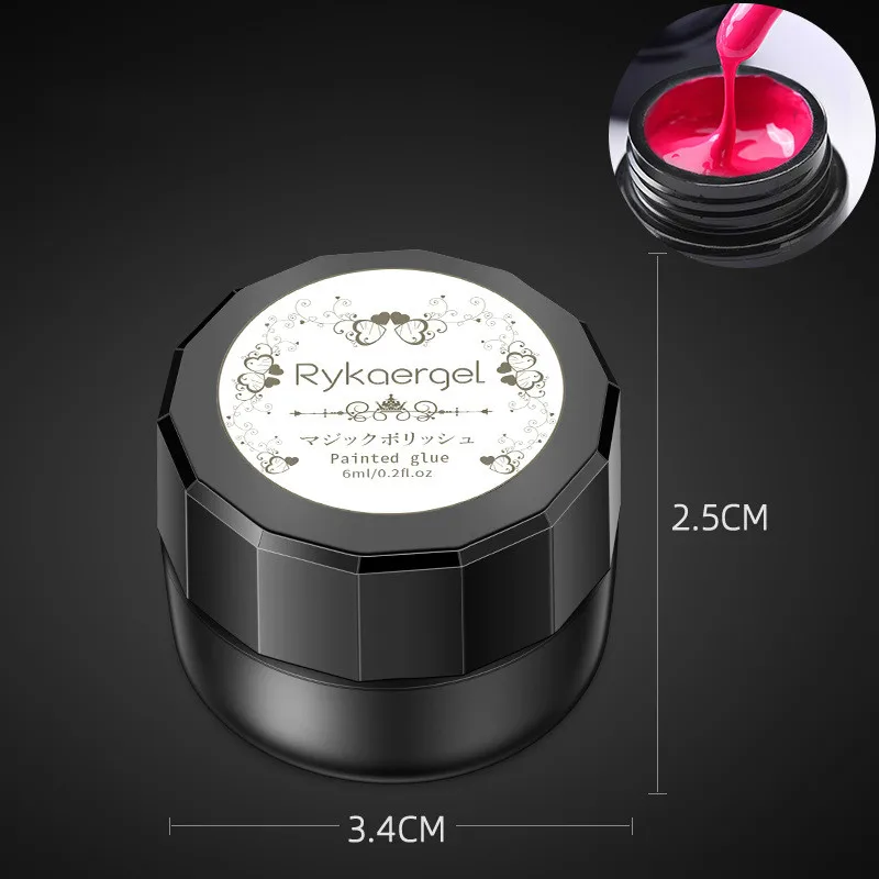 Новый клей для рисования ногтей японский консервированный 12 цветов магазин