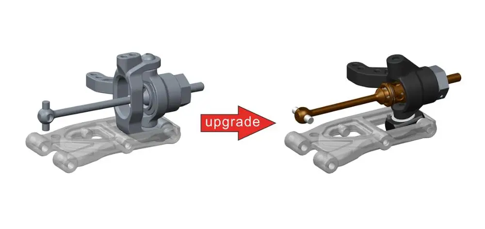 SN RC 1:10 RCAccessorie 123890 рулевое управление с CVD универсальным соединением (полный