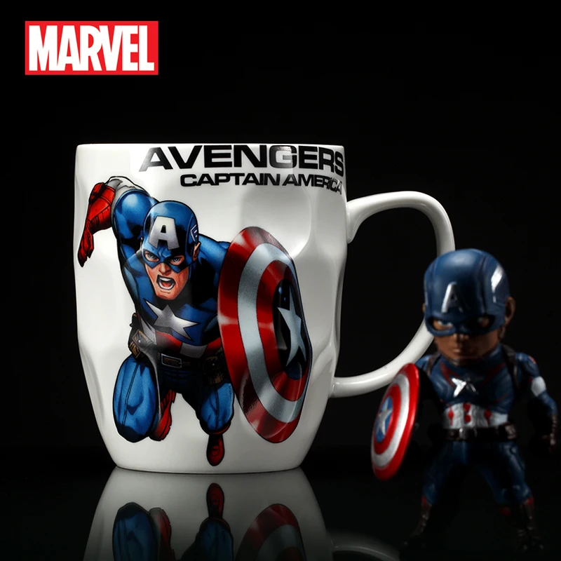 

Disney Original Water Cup Coffee Cup Ceramic Cup Marvel Avengers Cup with Lid Captain America Iron Man