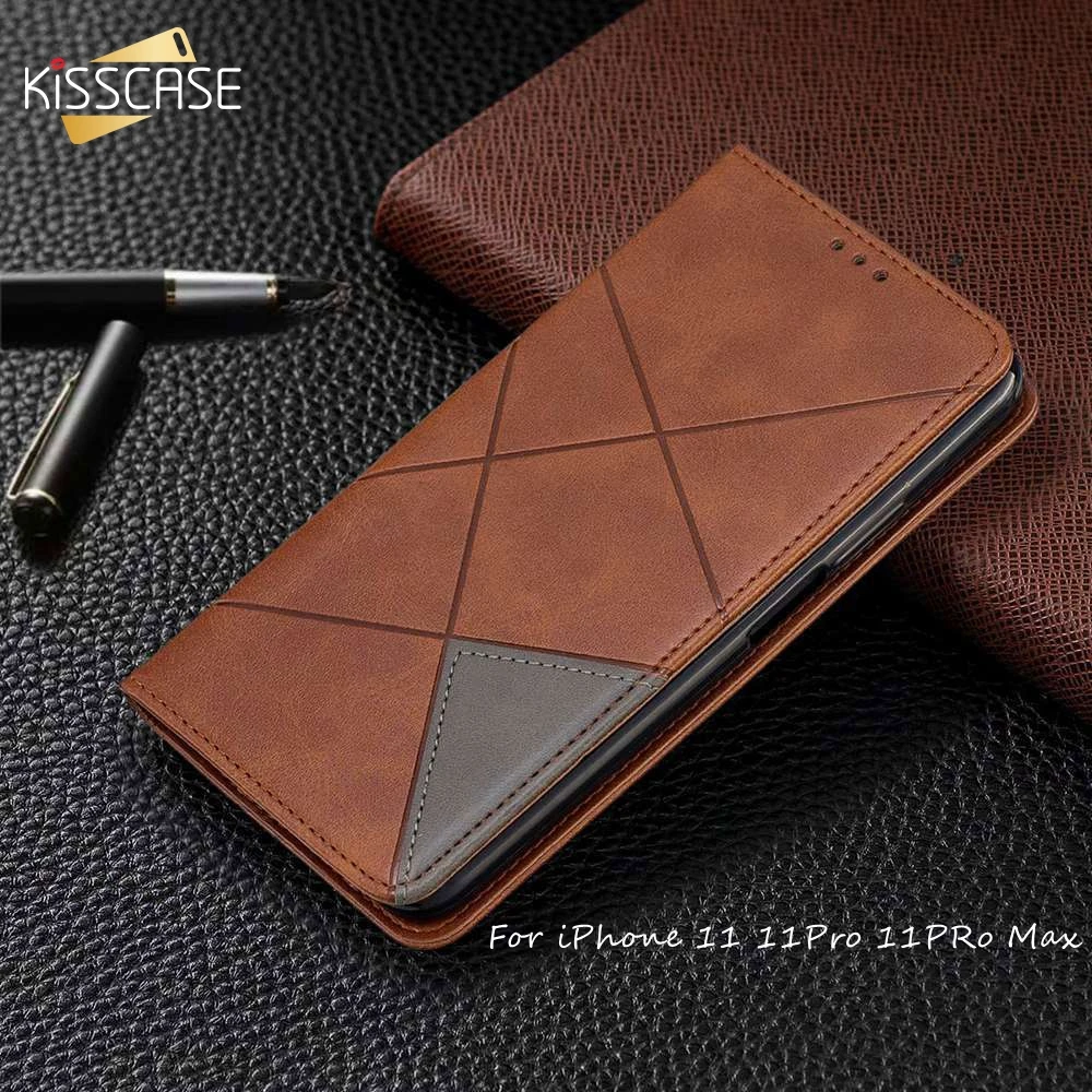 Магнитный Флип-кейс KISSCASE для iPhone12 Чехол 12 Pro Max 6 6s 7 8 X XS XR кожаный чехол iPhone 11 7Plus 8Plus