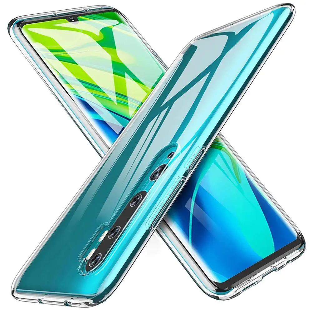 Чехол для телефона Xiaomi Mi Note 10 Pro нескользящий прозрачный амортизирующий защитный