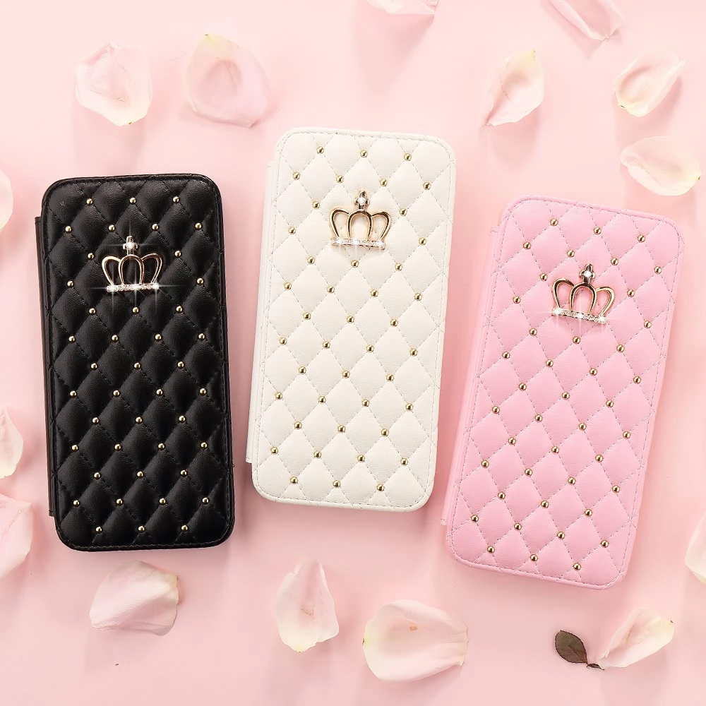 Ударопрочный женский роскошный чехол кошелек с короной для Samsung Galaxy A70 A50 A30 A20 A8 2018