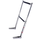 Двухступенчатая телескопическая лестница для лодки, 2 ступени, лестница из нержавеющей стали для лодки, яхты, телескопическая складная лестница с платформой