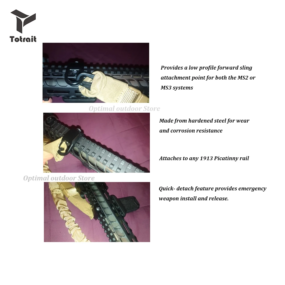 TOtrait Тактический Слинг поворотный адаптер быстрого отсоединения RSA GBB Пряжка