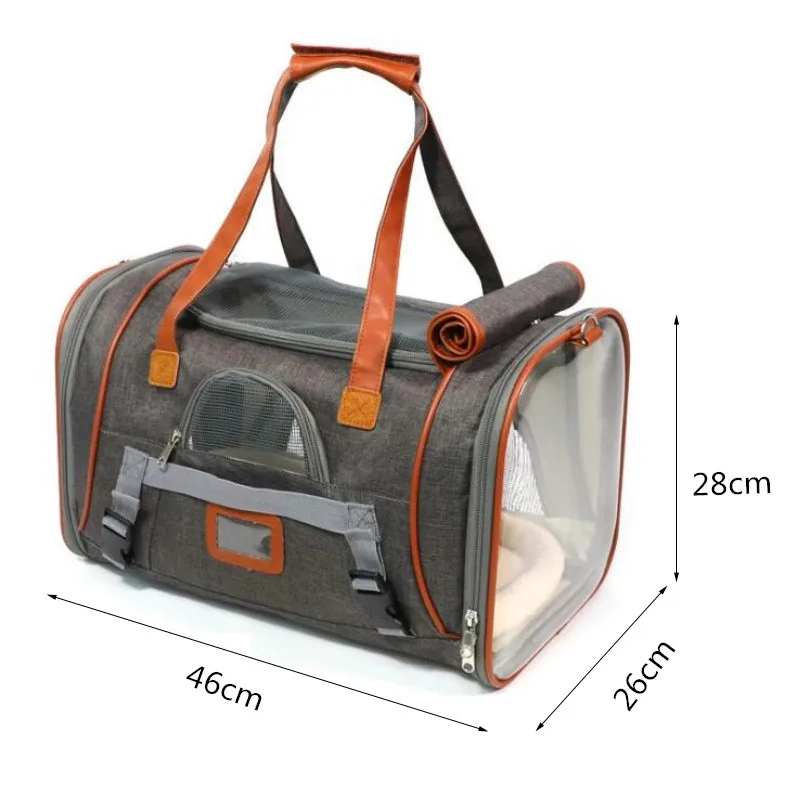 

Dog Carrier Portable Pet Backpack Messenger Cat Carrier Outgoing Small Dog Travel Bag Soft Side Breathable Pet Carrier For Cat