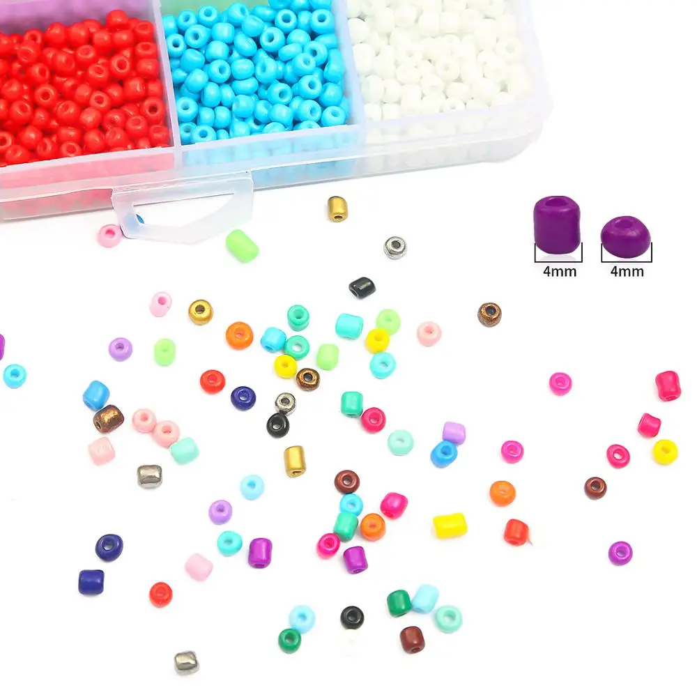 Jewelry Making Kit Czech Glass Seed Beads Box Set Lobster Clasps Beading Cord For DIY Earring Bracelet Necklace | Украшения и