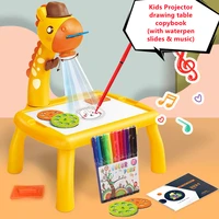 music projector drawing table with slides copybook for kids doodle pad creative toys early learning aids children painting board