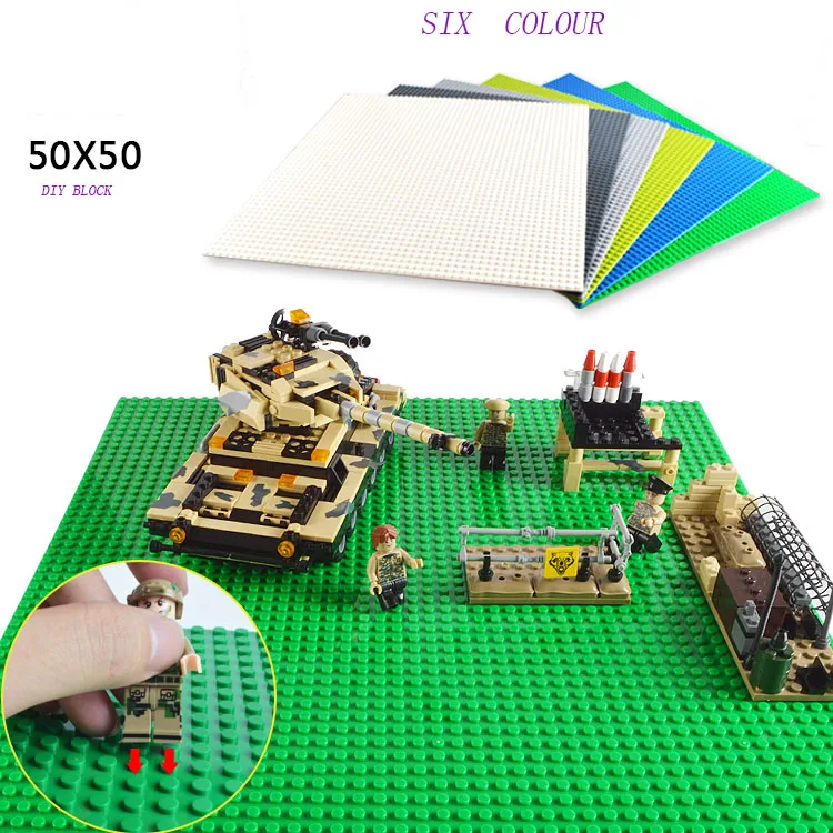 Новейший большой размер 40*40 см DIY опорная плита 50*50 точек маленькие кирпичи