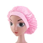 Регулируемая однотонная атласная шапка для укладки волос, шапка для ухода за волосами, детская шапка для сна в ночное время, шелковая шапка для обертывания волос, инструмент для укладки волос