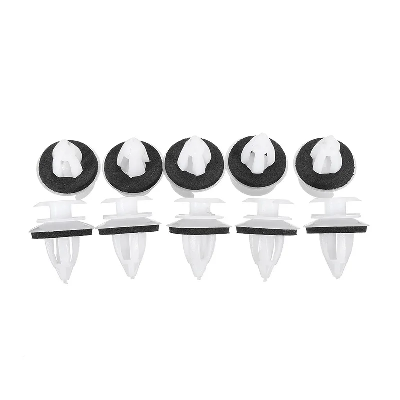 

White 20Pcs 7.5-8mm Car Retainer Plastic With Washers Interior Practical