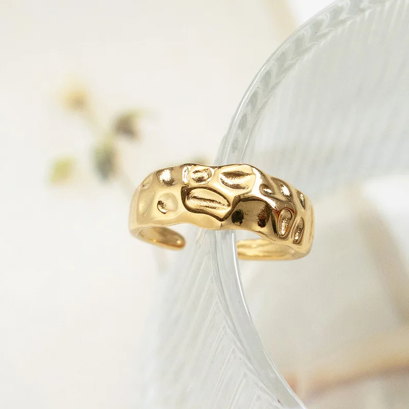 Кольца женские из нержавеющей стали золотистого/стального цвета регулируемые