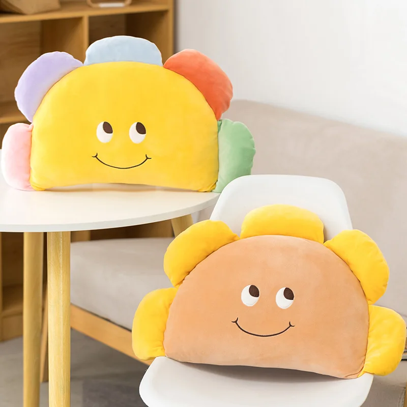 

Cute Rainbow Flower Pillow Plush Smiley Sunflower Stuffed Plush Toy Chair Cushion Hold Kawaii Home Decor Girl Birthday Gift