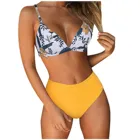 Комплект женского бикини из 2 предметов, Леопардовый купальник, боди, летний купальный костюм, бикини с высокой талией, женская пляжная одежда
