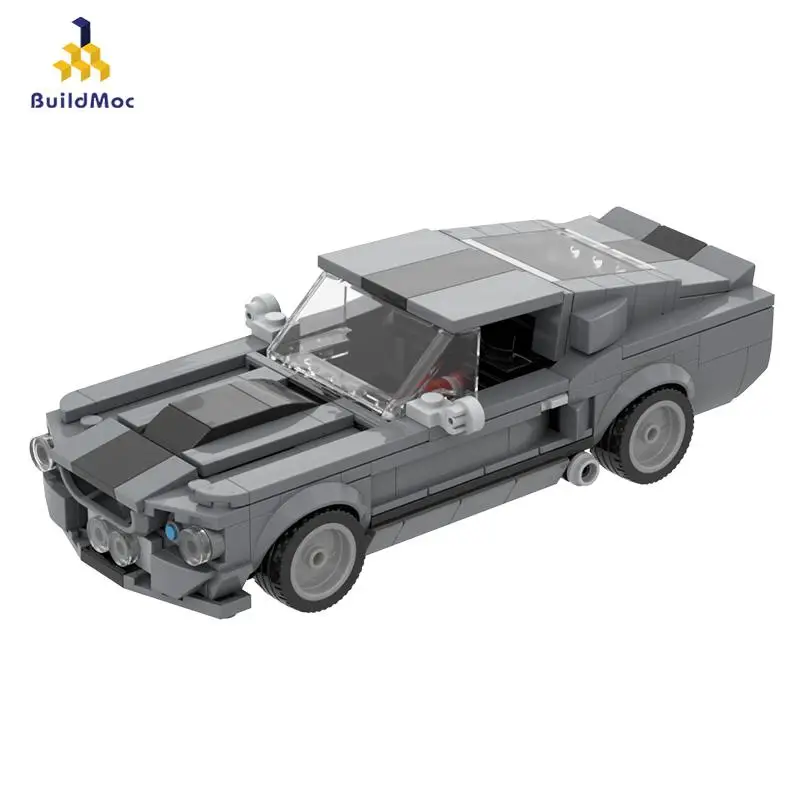 Техническая скорость Buildmoc 60 секунд супер гоночный строительный блок Mustangs модель